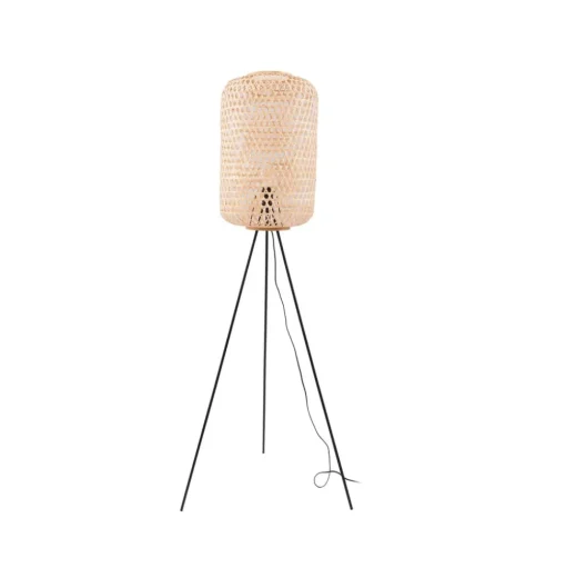 Lucande vloerlamp Jorick, bamboe, driepoot, hoogte 166 cm