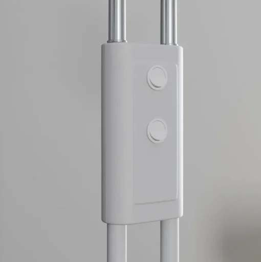 Lucande vloerlamp Medira, wit, 2-lamps, verstelbaar, GU10