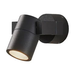 Lucande wandspot Kavuna, rond, antraciet, IP54