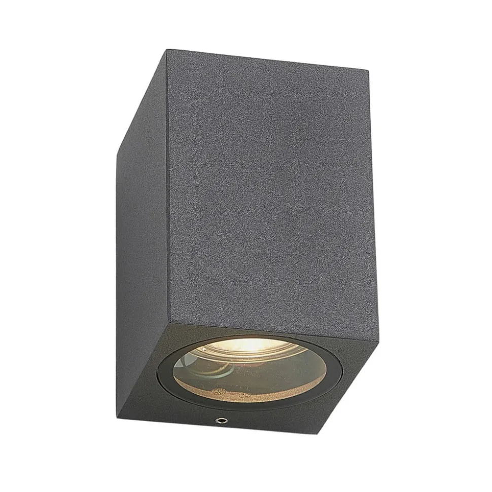 Lucande wandspot Lavina, 10 cm, antraciet, GU10, 1-lamp.