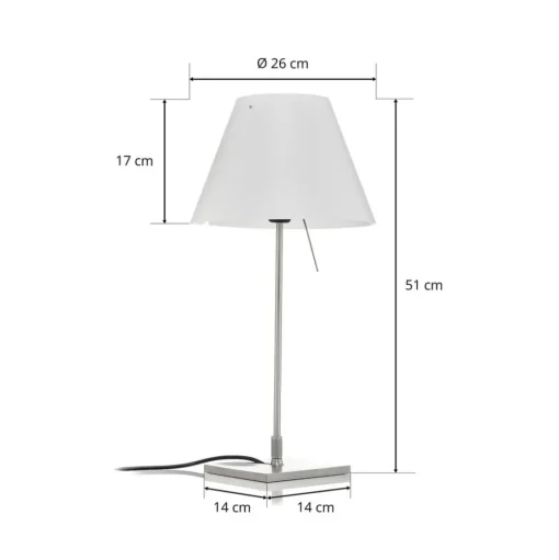 Luceplan Costanzina tafellamp alu, wit