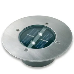 Lugo LED grondspot inbouwlamp, IP44, roestvrij staal, glas