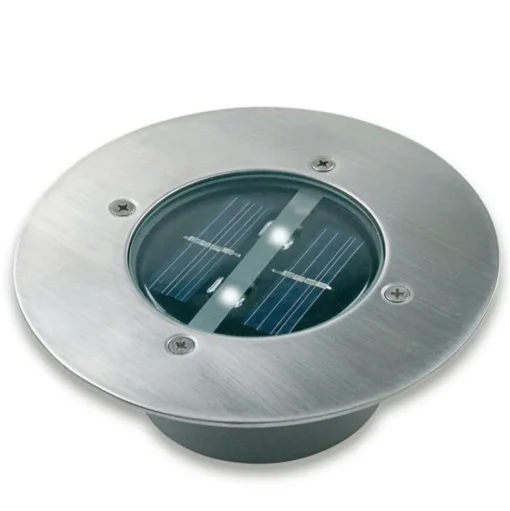 Lugo LED grondspot inbouwlamp, IP44, roestvrij staal, glas