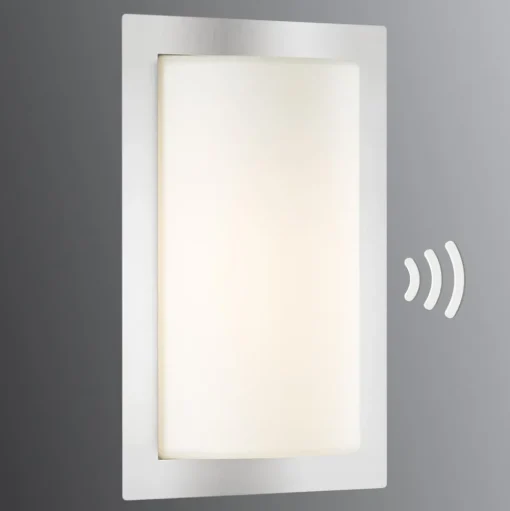 Luis buitenwandlamp, roestvrij staal, bewegingsmelder