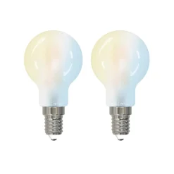 LUUMR LED druppellamp Smart, set van 2, E14, 4.2W, mat, Tuya