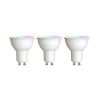 LUUMR Slimme LED GU10 kunststof 4,7W RGBW CCT Tuya opaal set van 3