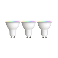 LUUMR Slimme LED GU10 kunststof 4,7W RGBW CCT Tuya opaal set van 3