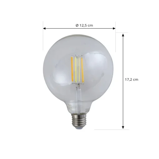 LUUMR slimme LED lamp helder E27 G125 7W Tuya WLAN CCT