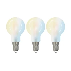 LUUMR Smart LED druppellamp, set van 3, E14, 4.2W, mat, Tuya