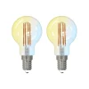 LUUMR Smart LED druppellamp set van 2 E14 4.2W CCT helder Tuya