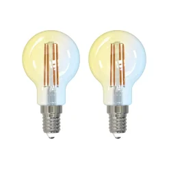 LUUMR Smart LED druppellamp set van 2 E14 4.2W CCT helder Tuya