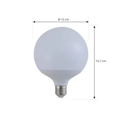 LUUMR Smart LED, E27, G125, 9W, RGB, Tuya, WLAN, mat, CCT