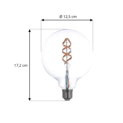 LUUMR Smart LED, E27, G125, 4W, RGB, Tuya, WLAN, helder, CCT