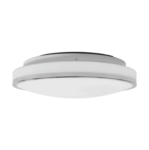 Lyss - LED badkamer plafondlamp met chromen rand