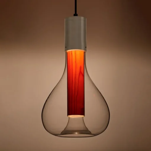 LZF Eris LED hanglamp glas aluminium/kersen