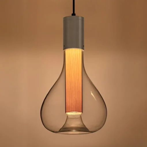 LZF Eris LED hanglamp glas aluminium/beuken