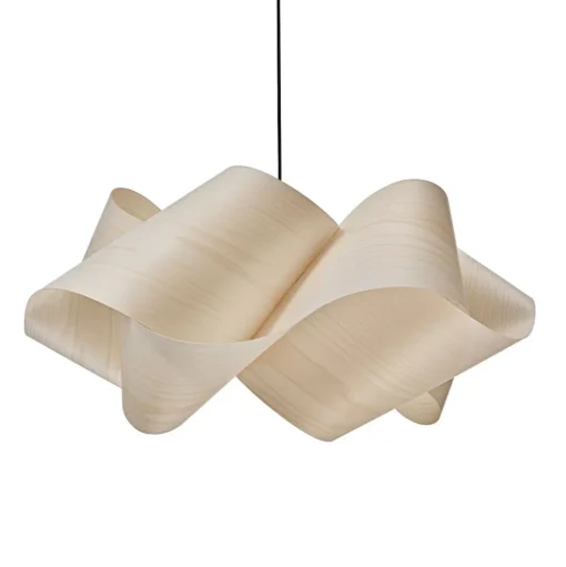 LZF Swirl hanglamp, kabel zwart Ø 54cm ivoor