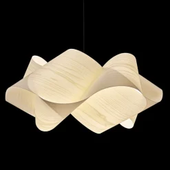 LZF Swirl hanglamp, kabel zwart Ø 54cm ivoor