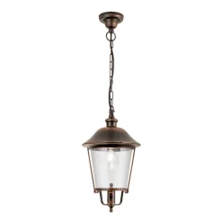 Mariella buiten hanglamp, zwart-koper, metaal