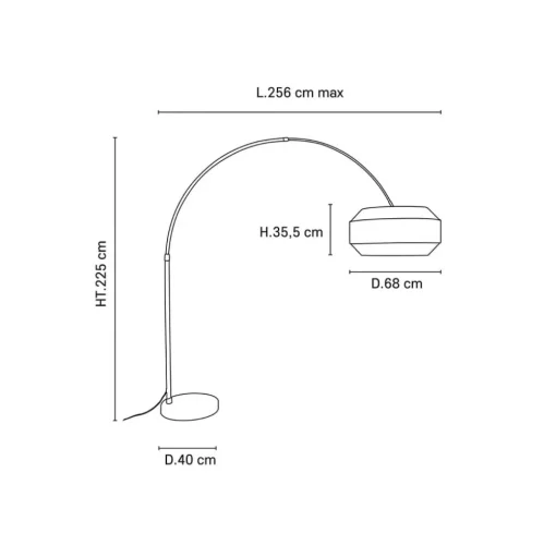 MARKET SET Cosiness boog-vloerlamp Ø 68cm
