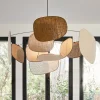 MARKET SET Hanglamp Screen 70's, Ø 110 cm, linnen, kleurrijk