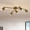 Marley plafondspot, antiek messing, 5-lamps