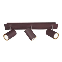 Marley plafondspot, roestkleur, 3-lamps