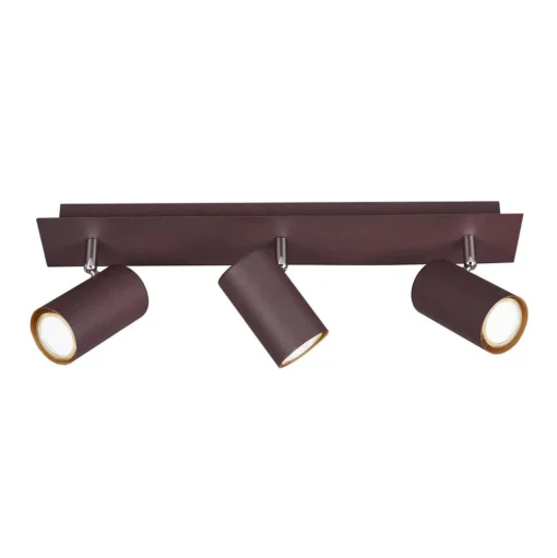 Marley plafondspot, roestkleur, 3-lamps
