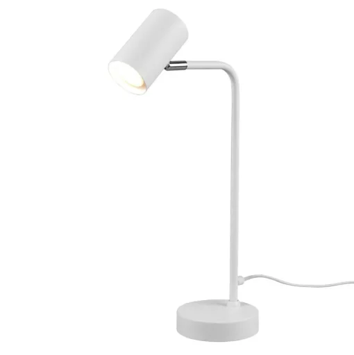 Marley tafellamp, wit, hoogte 45 cm, metaal