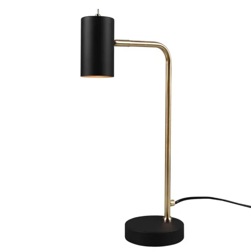 Marley tafellamp, zwart/messing, hoogte 45 cm, metaal