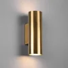 Marley wandlamp, antiek messing, Up & Down