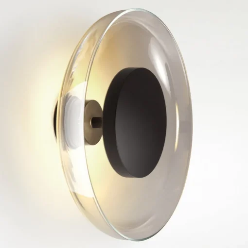 MARSET Aura LED wandlamp, Ø 25 cm, rookgrijs