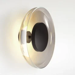 MARSET Aura LED wandlamp, Ø 25 cm, rookgrijs