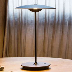 MARSET Ginger LED oplaadbare tafellamp hout, wengé/wit