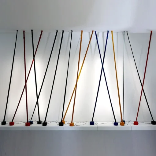Martinelli Luce Elastica vloerlamp als band, grijs