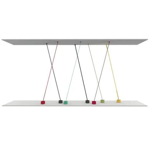 Martinelli Luce Elastica vloerlamp als band, rood