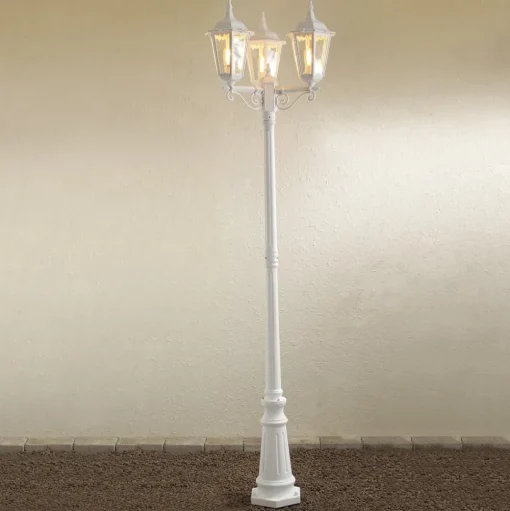Mastlamp Firenze, 3-lamps, wit