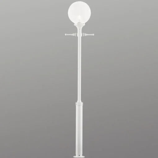 Mastlamp ORION in wit met heldere bolkap