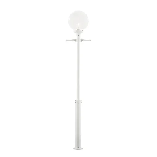 Mastlamp ORION in wit met heldere bolkap