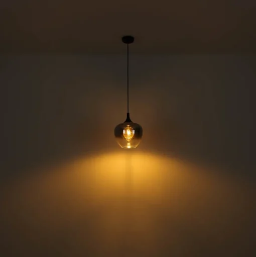 Maxy hanglamp, Ø 48 cm, rookgrijs, glas, 3-lamps.