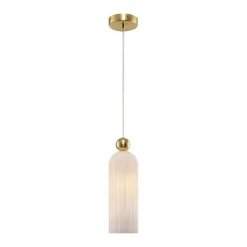 Maytoni Antic hanglamp, glazen kap in wit