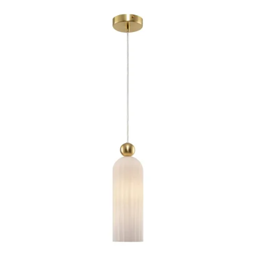 Maytoni Antic hanglamp, glazen kap in wit