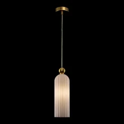 Maytoni Antic hanglamp, glazen kap in wit