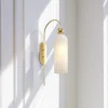 Maytoni Antic wandlamp, glazen kap in wit
