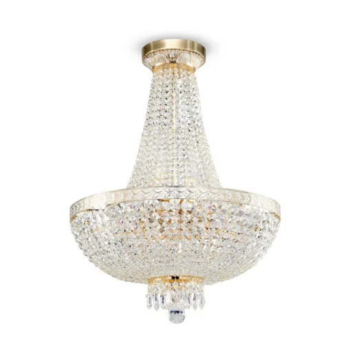 Maytoni Bella kroonluchter, goudkleurig, kristal, Ø 50 cm