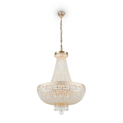 Maytoni Bella kroonluchter, goudkleurig, kristal, Ø 50 cm