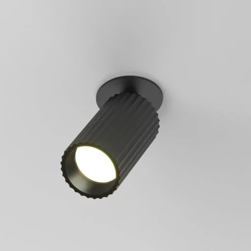 Maytoni Calipso inbouwlamp, zwart, draaibaar, GU10