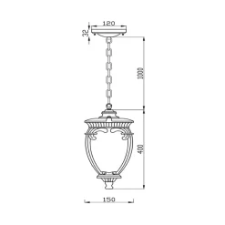 Maytoni Fleur buiten hanglamp, brons