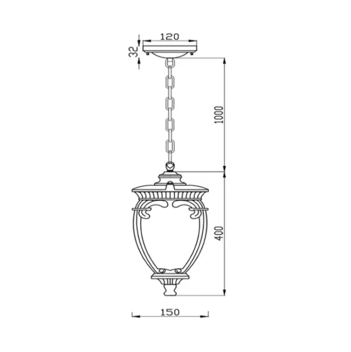 Maytoni Fleur buiten hanglamp, brons