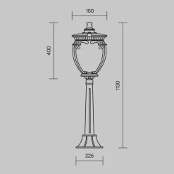 Maytoni Fleur tuinpadverlichting, goud